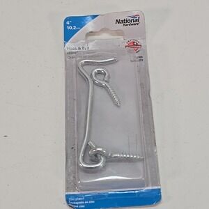National Hardware N226-373 Zinc-Plated Steel General Purpose Hook & Eye 4 L in.